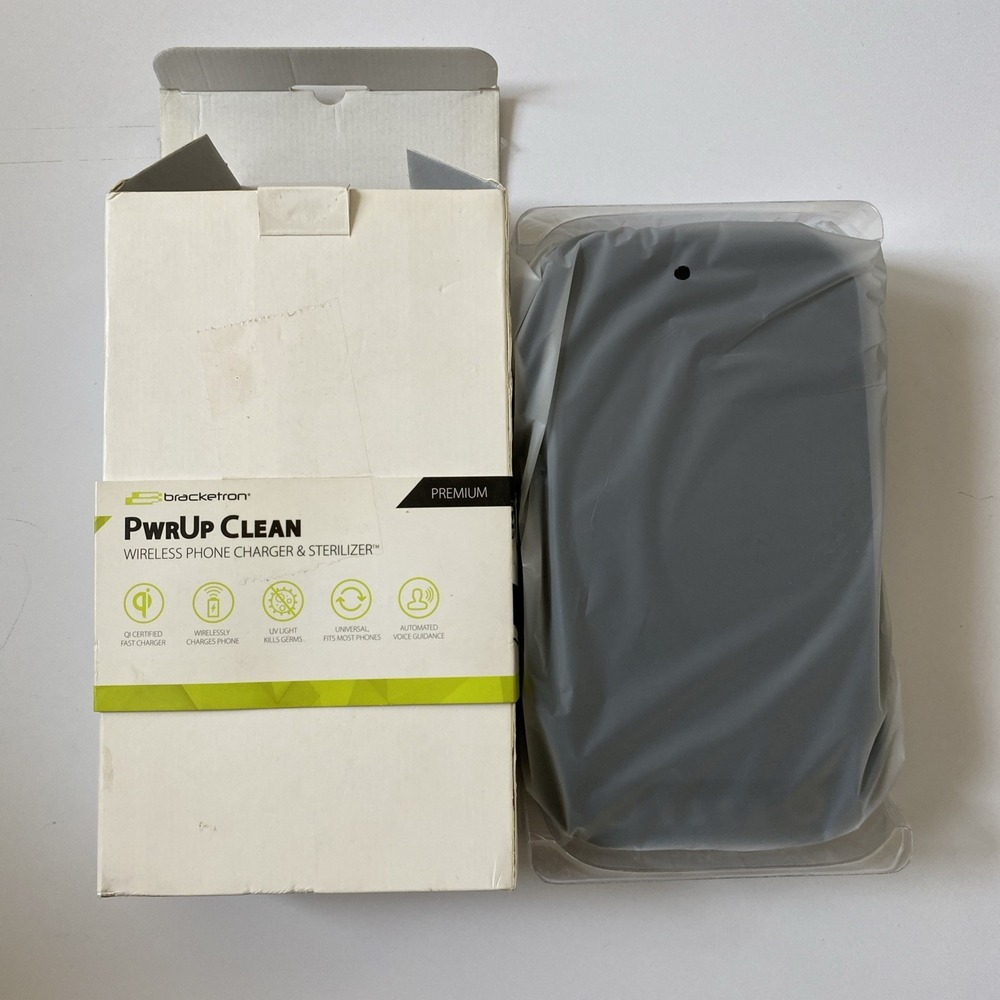 Bracketron PwrUp Clean Wireless Phone Charger UV Sanitizer Sterilizer for Phones